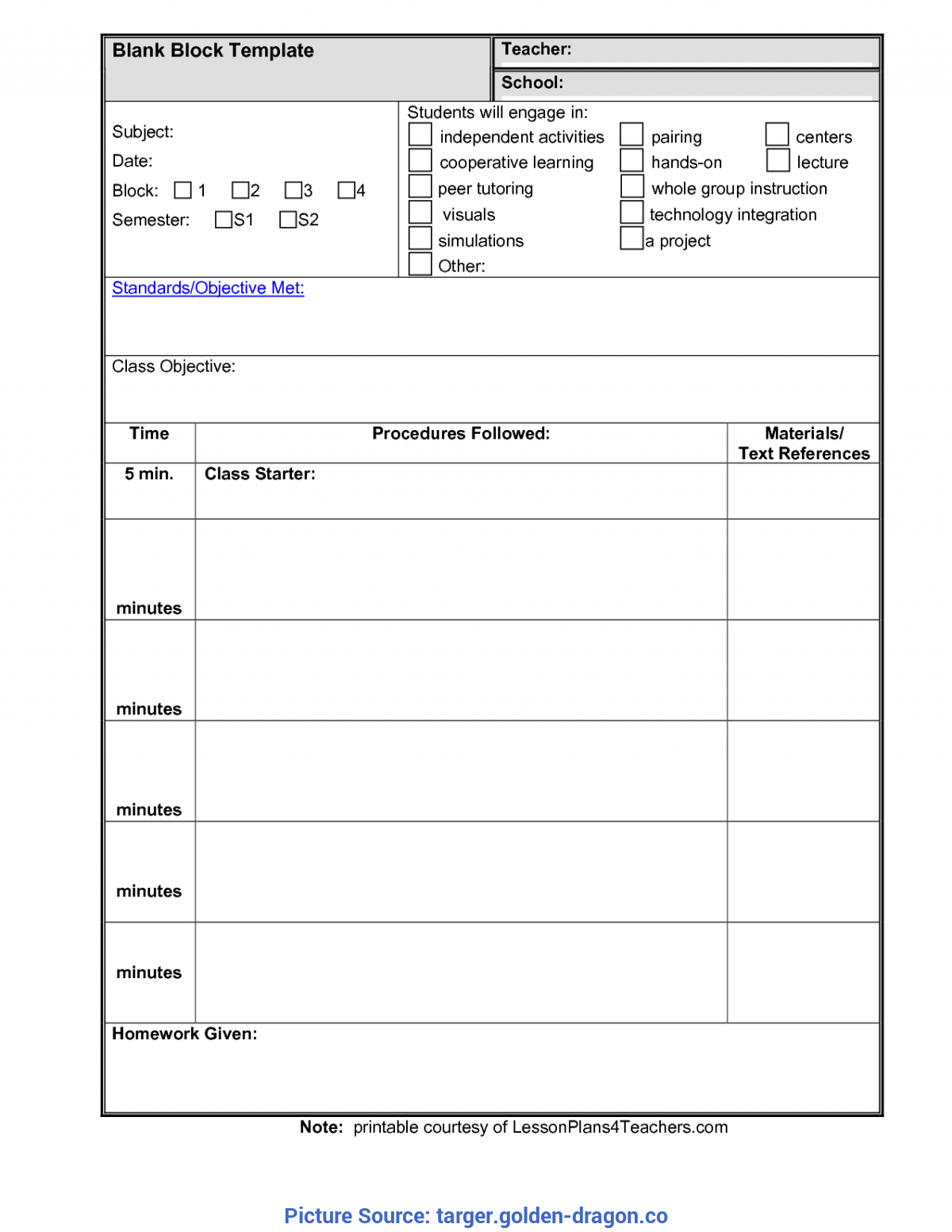 Special Caps Lesson Plan Template Pdf Lesson Plan Template