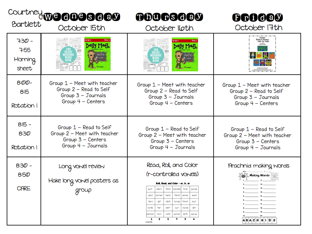 Spider Week (Visual Plans | Read To Self, How To Plan