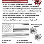 Star Spangled Banner Free Poster And Coloring Page/cloze