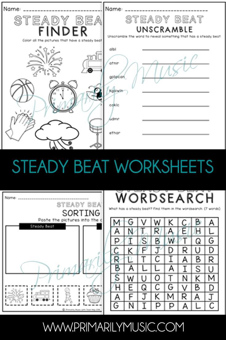 Steady Beat Worksheets | Steady Beat Activities, Steady Beat