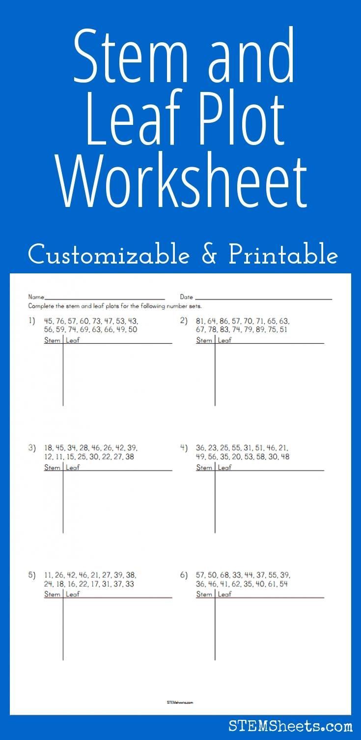 Stem And Leaf Plot Worksheet - Customizable And Printable