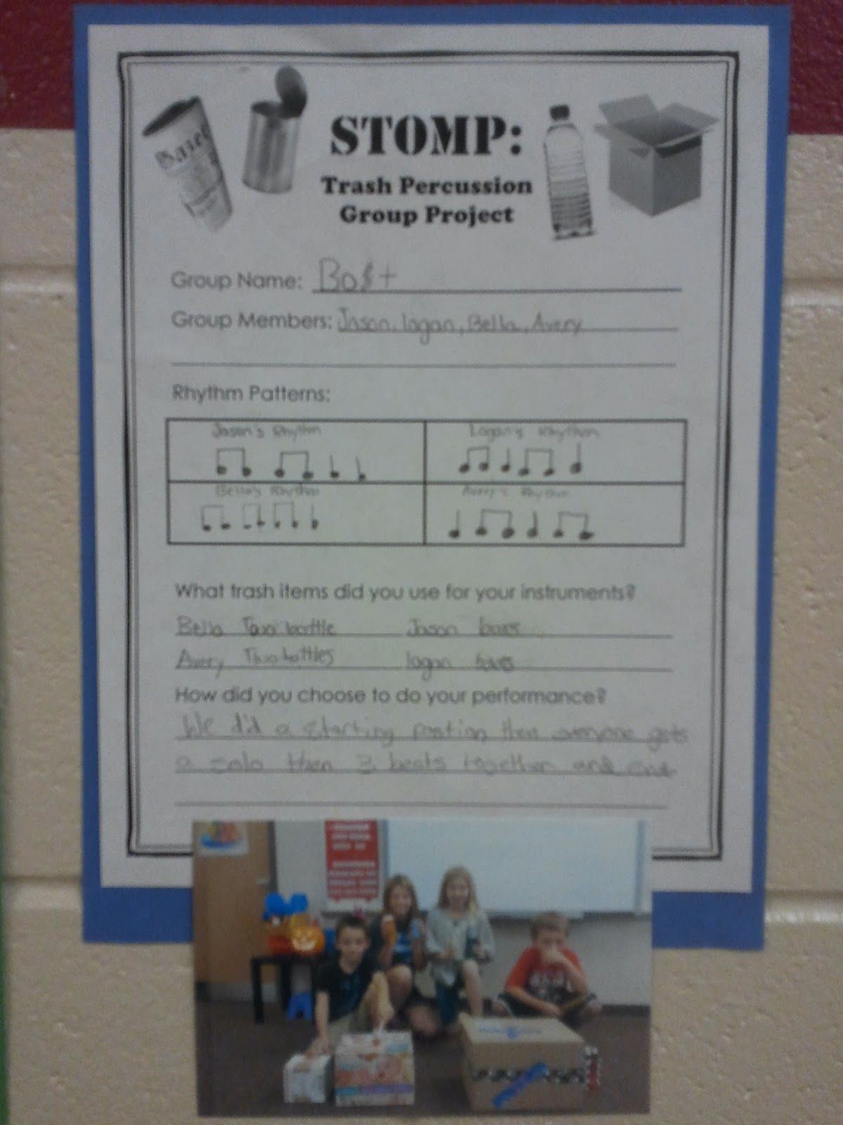 Stomp Display | Music Classroom, Elementary Music Lessons