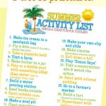 Summer Activity List For Toddlers | Summer Activities For