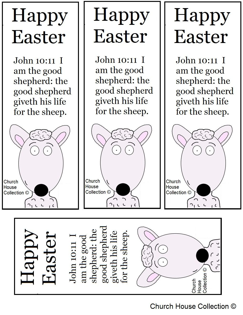 Sunday School Easter Activities | Easter Sheep Bookmarks