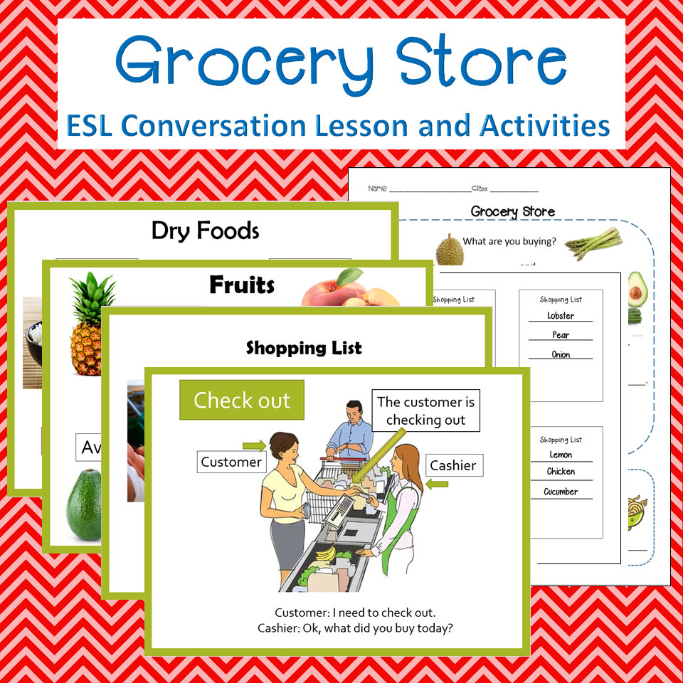 Supermarket Or Grocery Store Vocabulary And Activities- Int