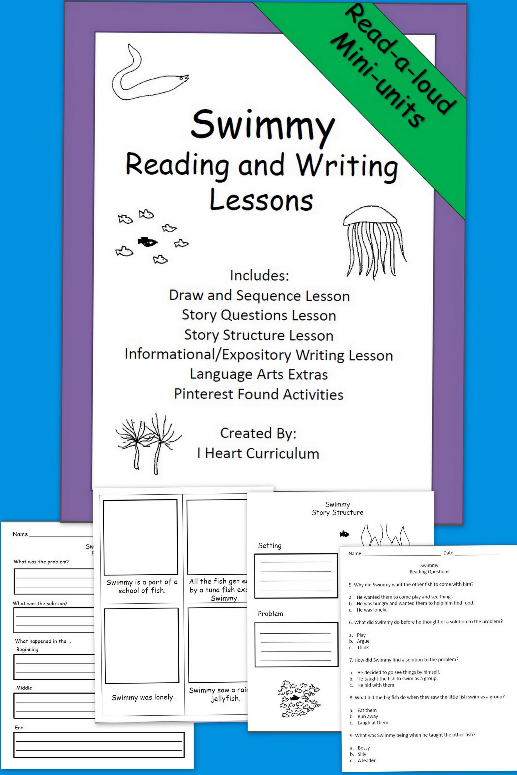 Swimmy Mini Unit | Expository Writing Lessons, Learning Stations