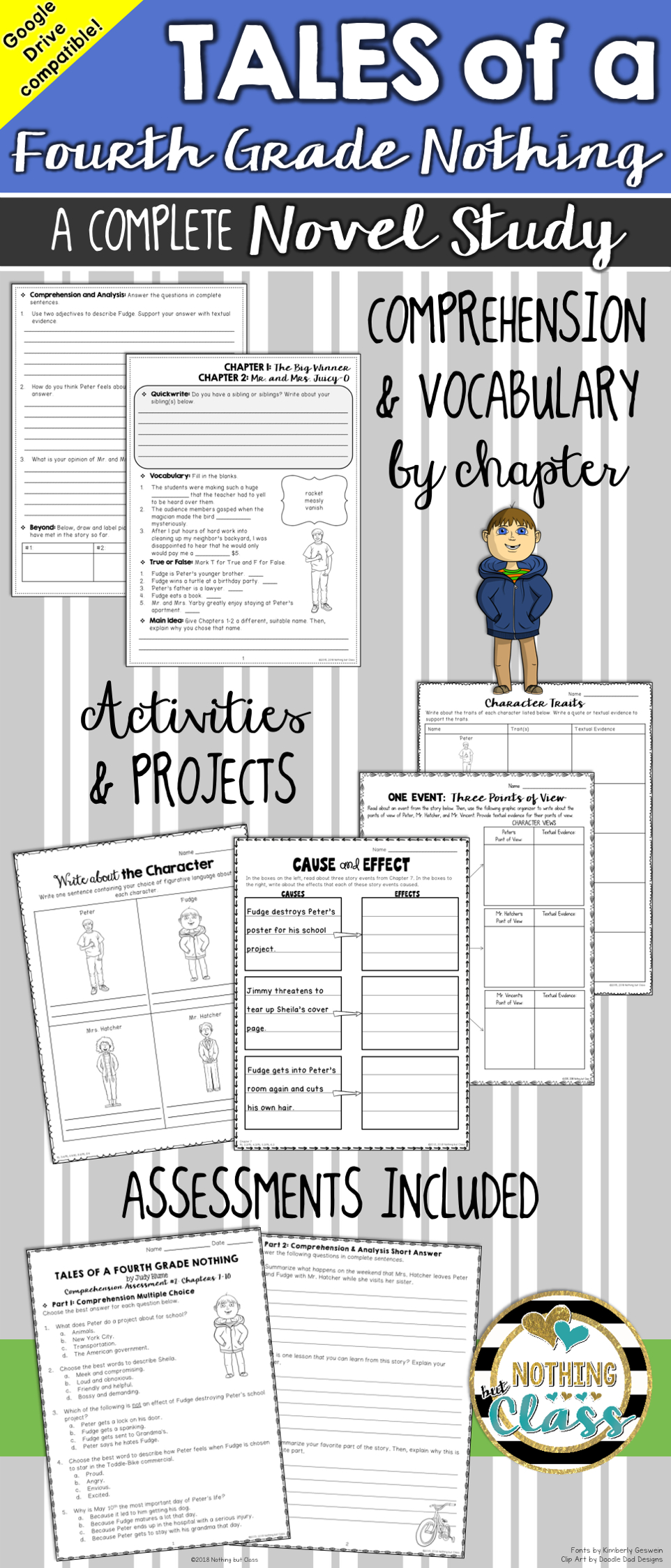 Tales Of A Fourth Grade Nothing Novel Study Unit Distance