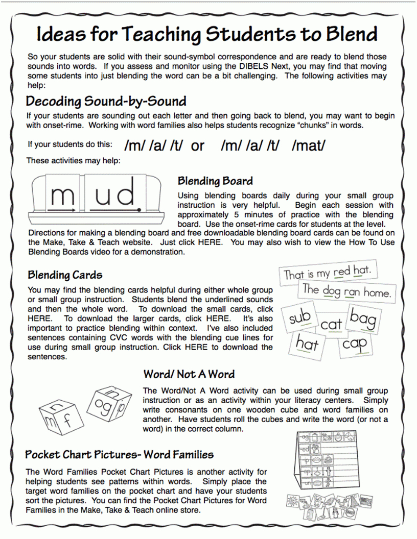 Teaching Students To Blend Words - Make Take &amp;amp; Teach