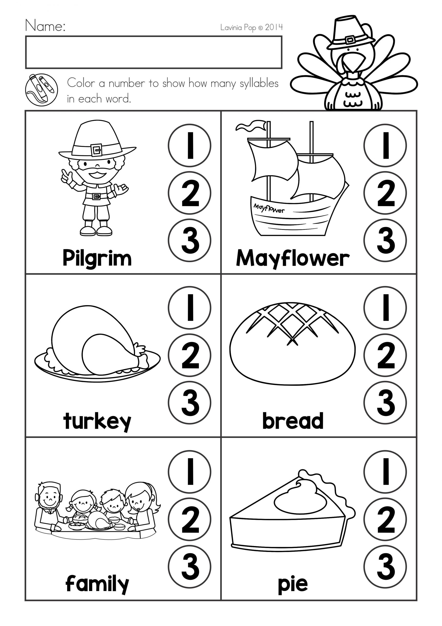 Thanksgiving Math &amp;amp; Literacy Worksheets And Activities