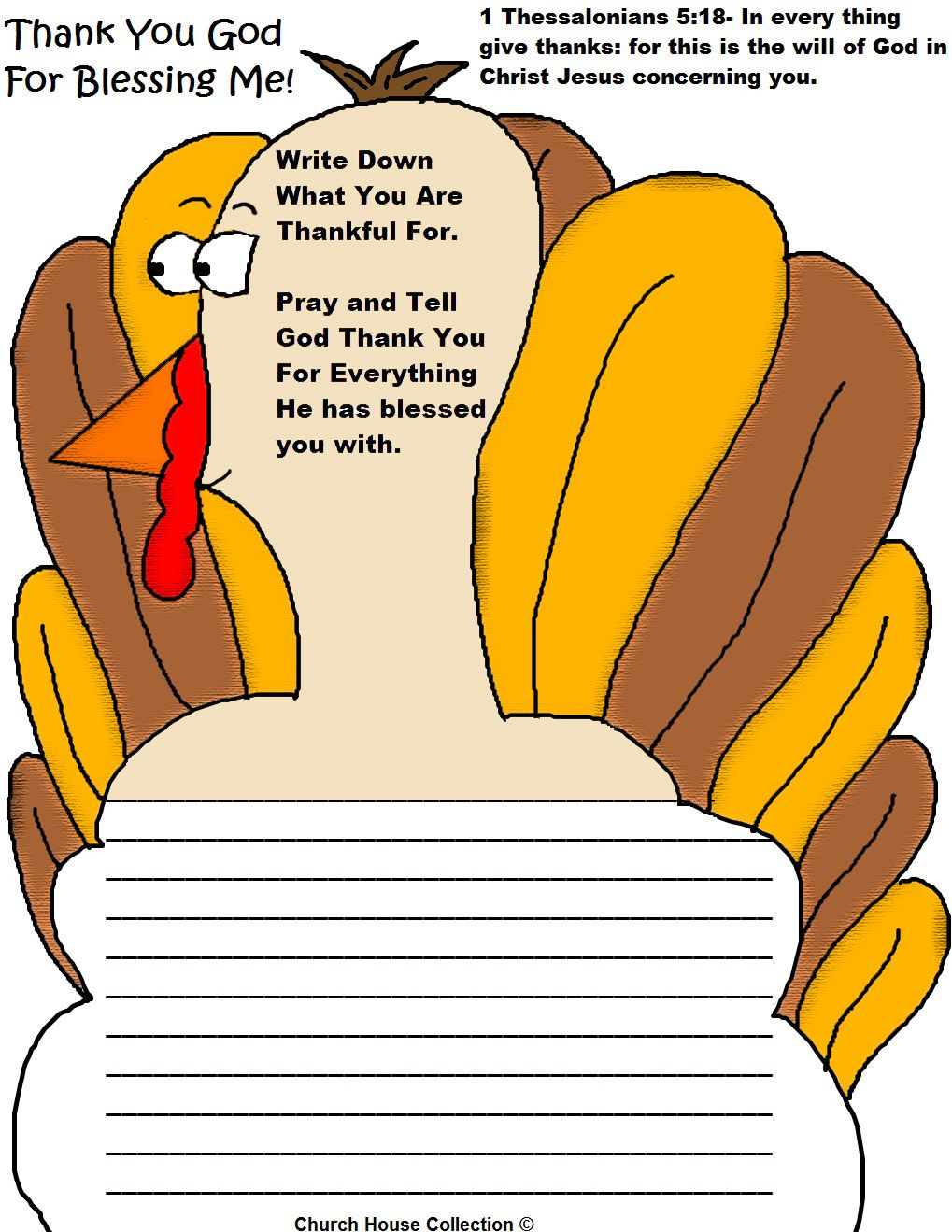 Thanksgiving Writing Activity For Sunday School | Give