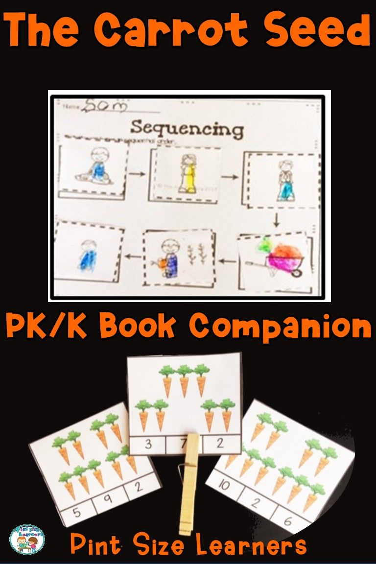 The Carrot Seed Book Activities Pk And K | Carrot Seeds