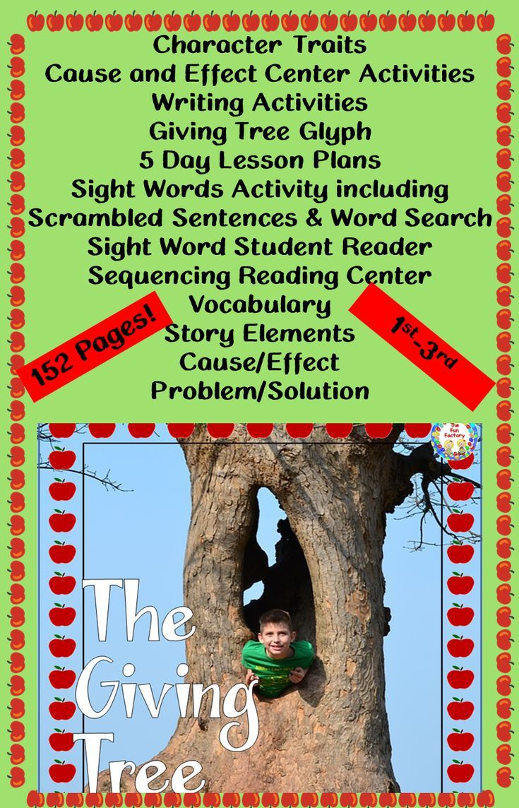 The Giving Tree Activitiesshel Silverstein | The Giving