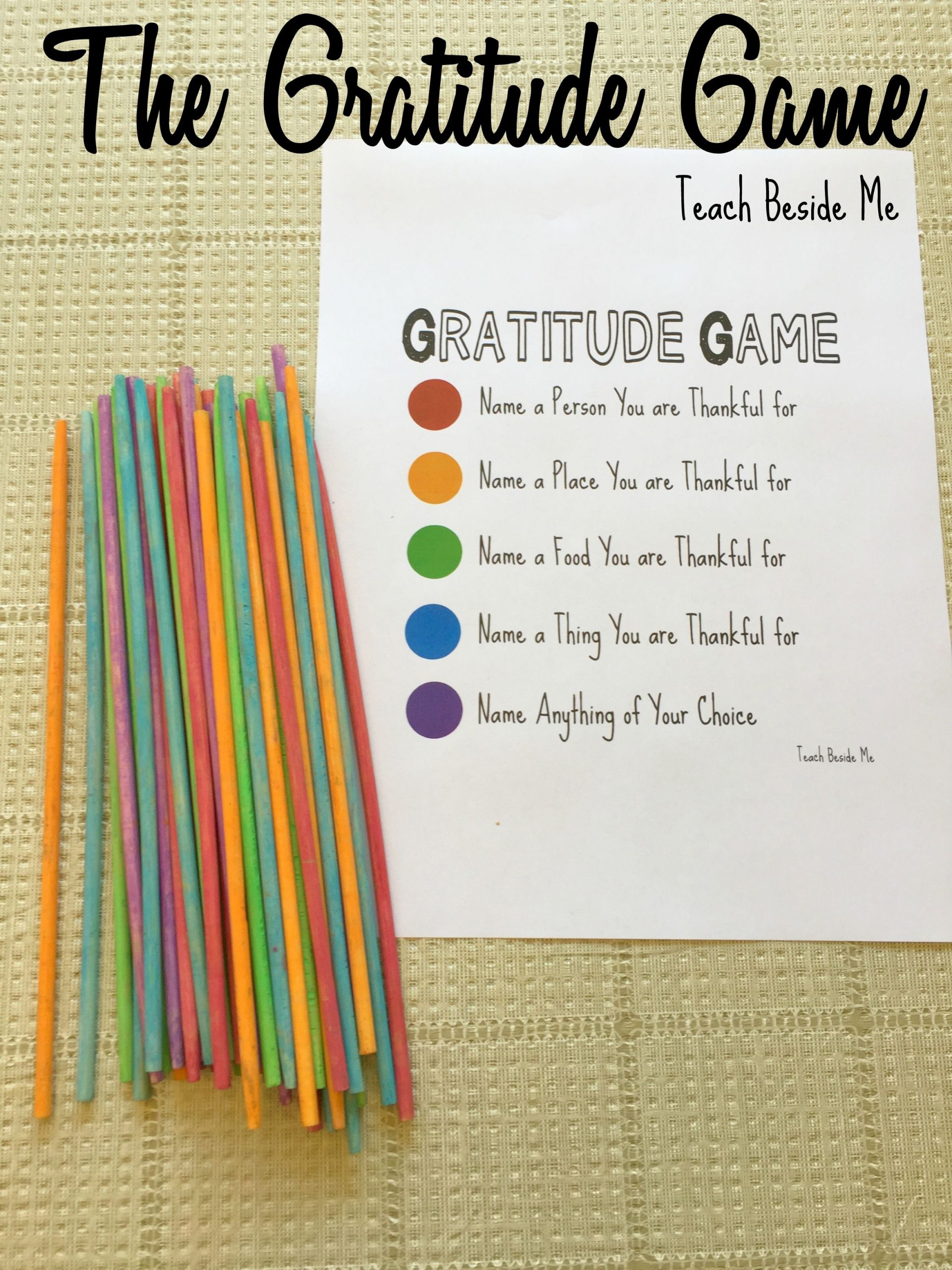 The Gratitude Game: Pick-Up Sticks | Fun Family Activities