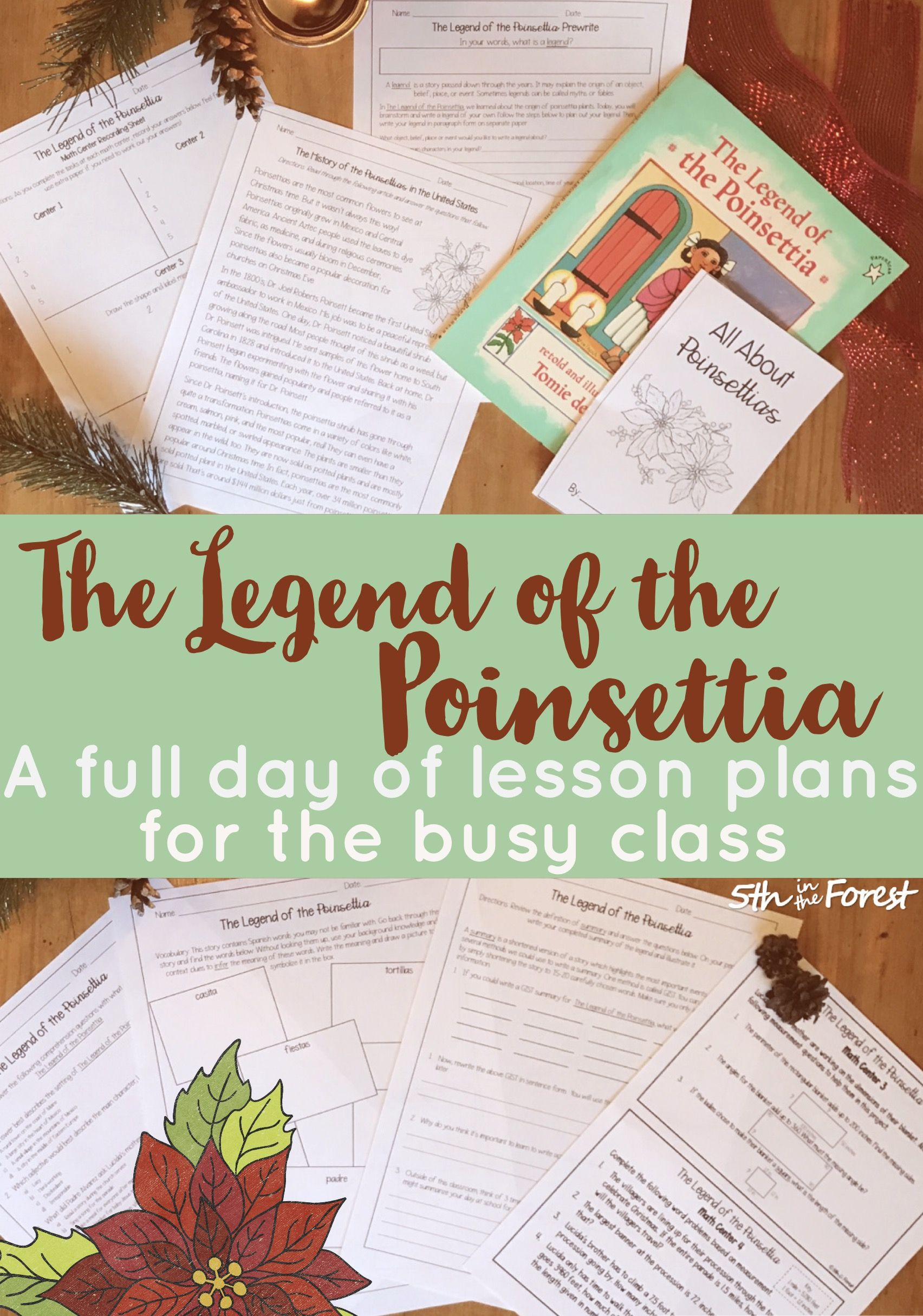 The Legend Of The Poinsettia Full Day Of Christmas Lesson