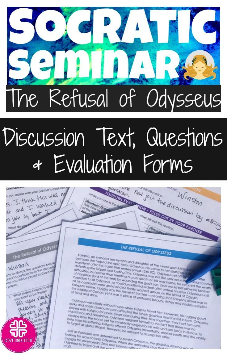 The Odyssey High School Socratic Seminar Discussion In Print