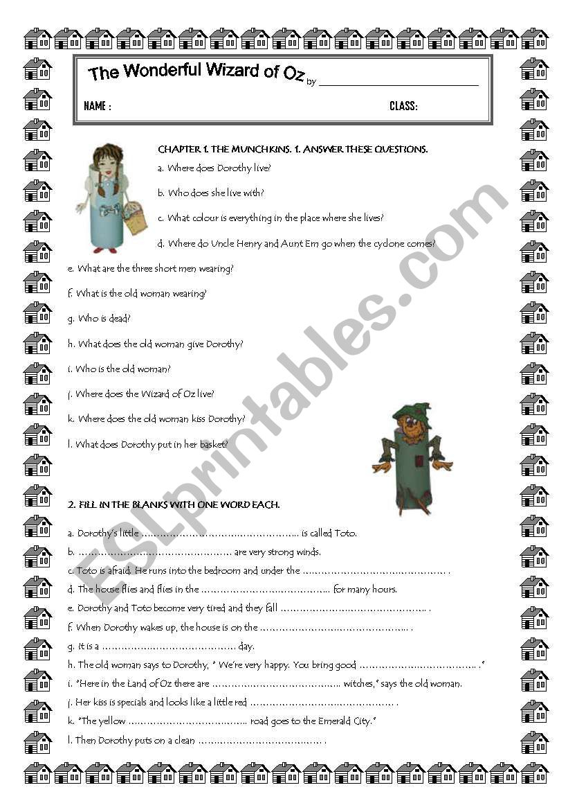 The Wonderful Wizard Of Oz - Esl Worksheetaloga