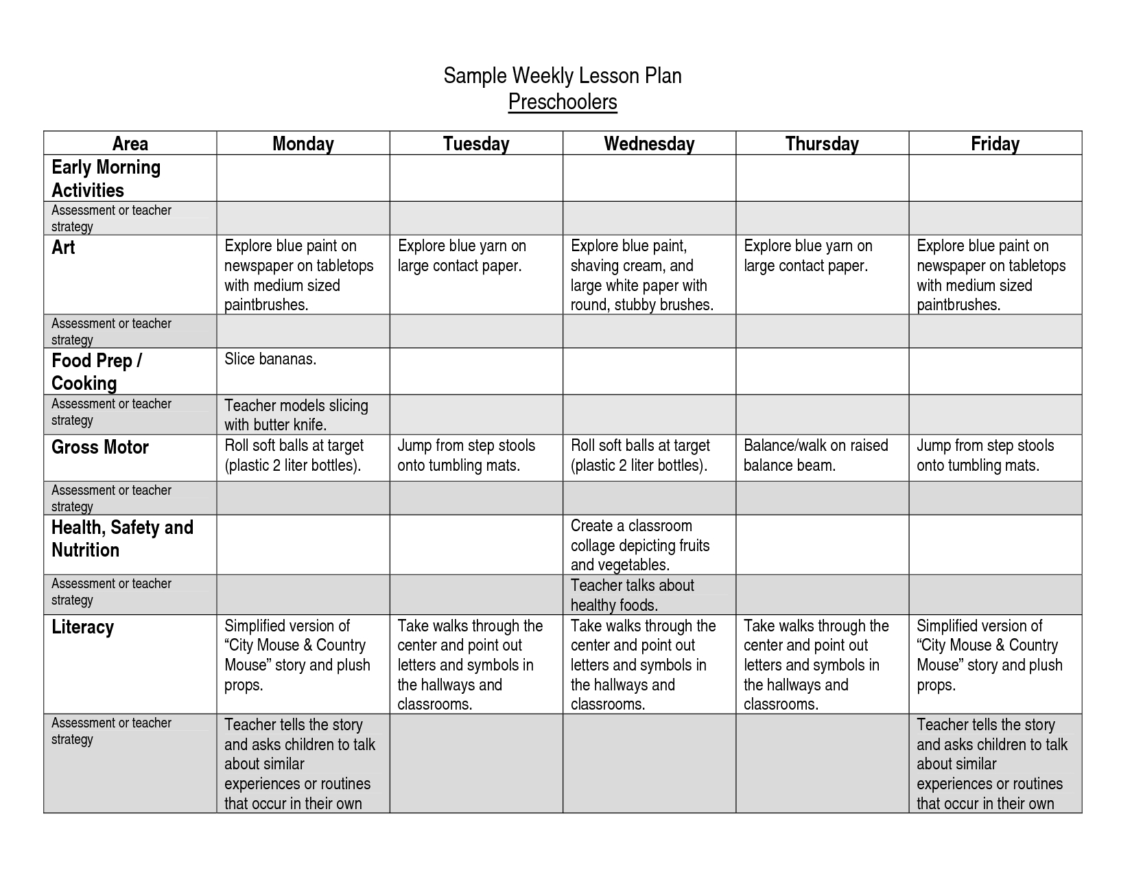 Themes Units Preschool Lesson Plans | Preschool Lesson Plan