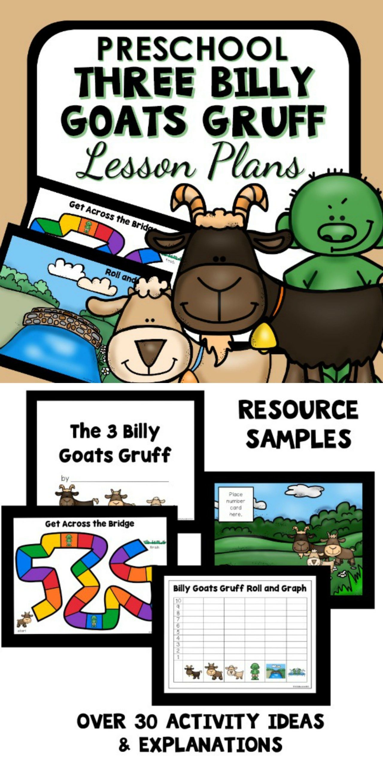 Three Billy Goats Gruff Theme Preschool Classroom Lesson