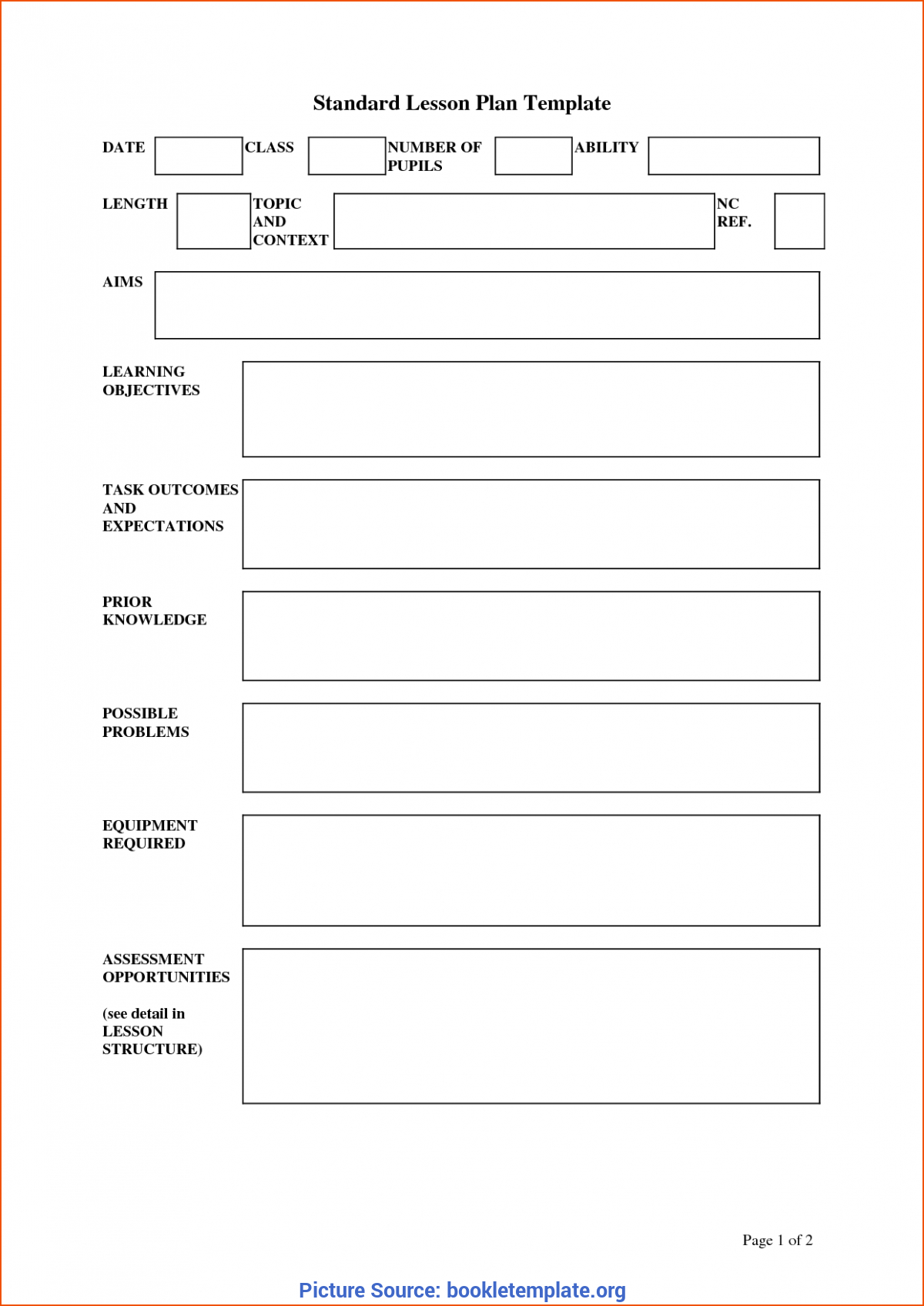Top Lesson Plan Headings 5+ Easy Lesson Plan Template