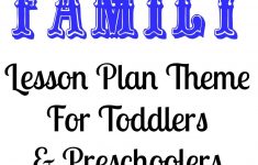 Lesson Plan About Family For Kindergarten