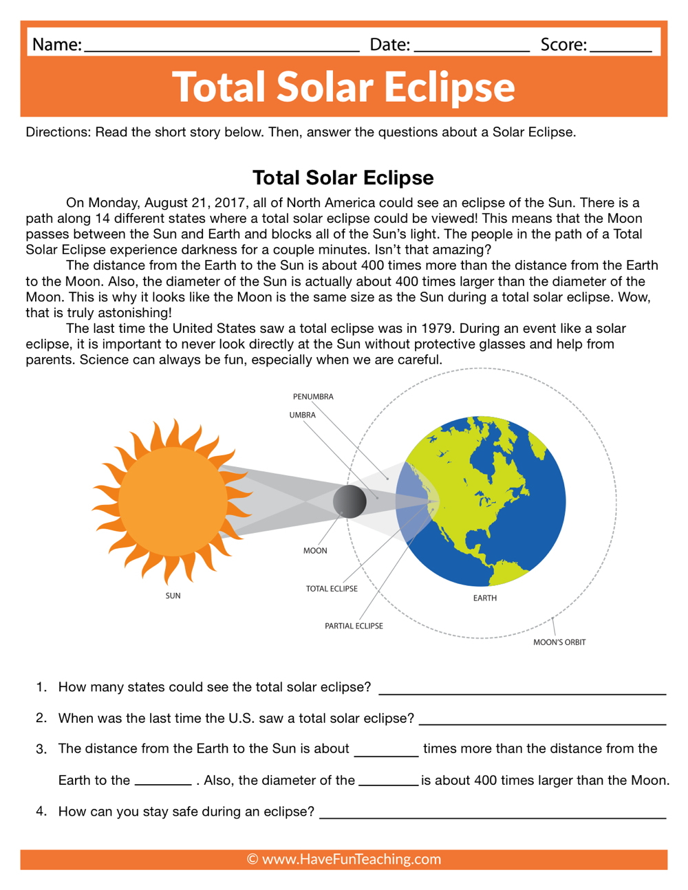 Solar Eclipse Lesson Plans 22th Grade - Lesson Plans Learning With Solar And Lunar Eclipses Worksheet