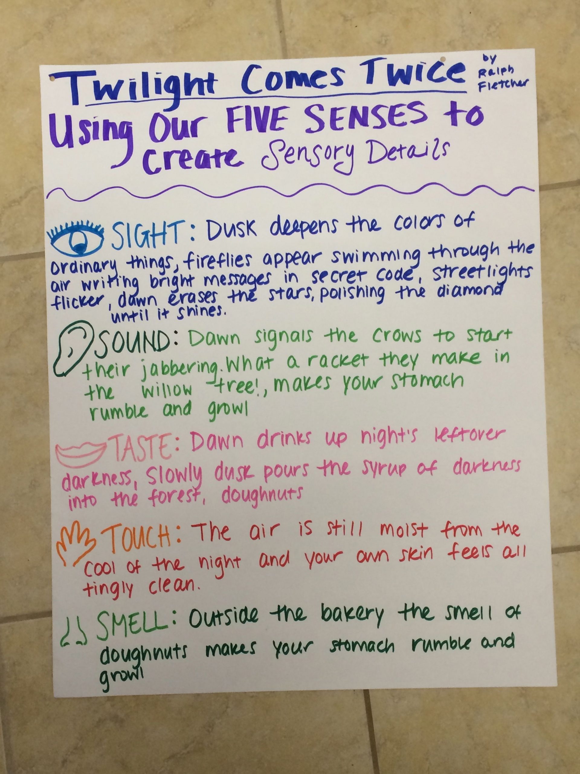 Twilight Comes Twice- Using Our Five Senses To Create
