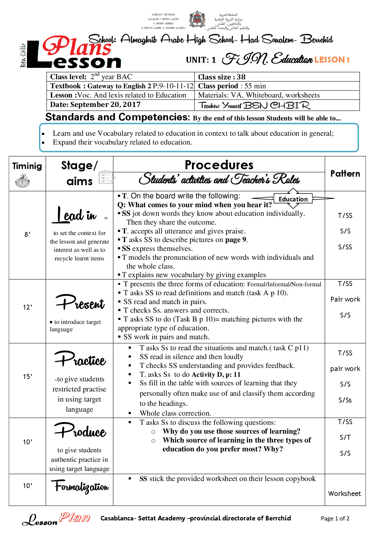 Unit 1 Lesson Plan Lexis - Docsity