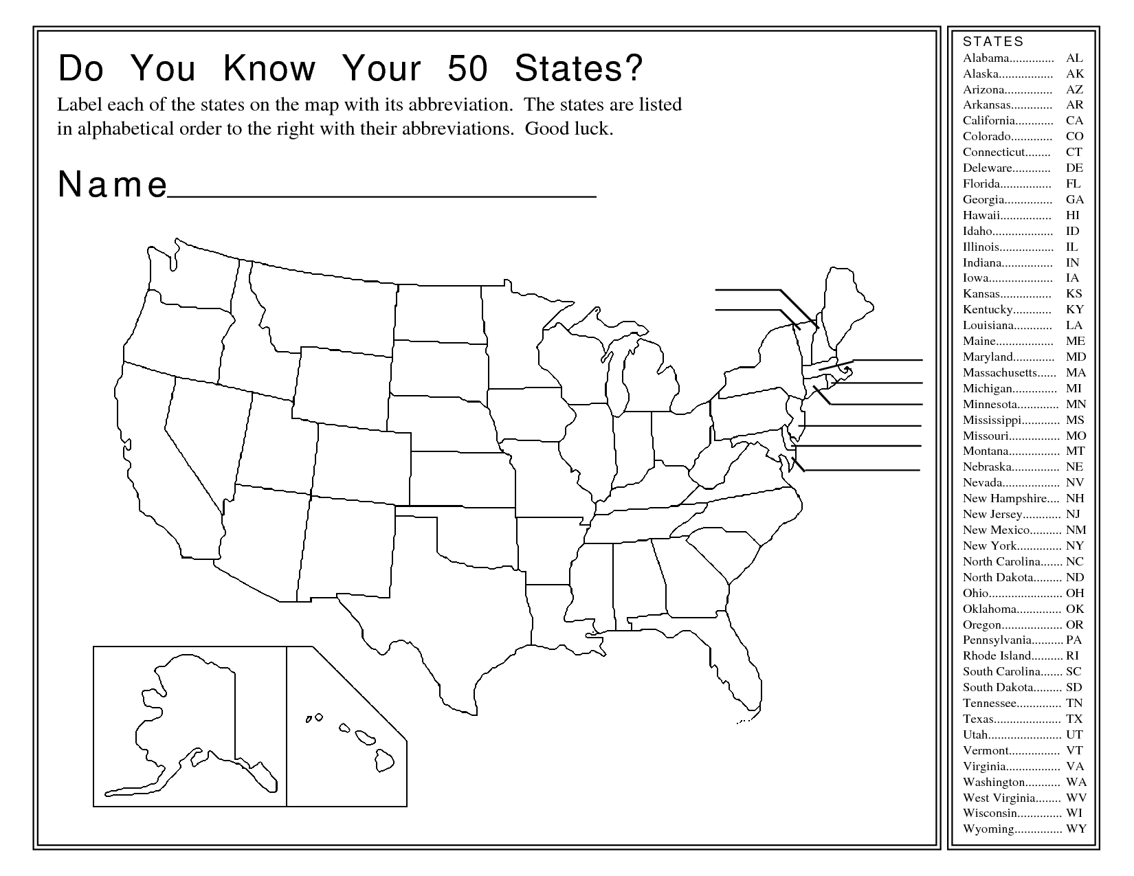 United+States+Map+Activity+Worksheet (With Images) | Us