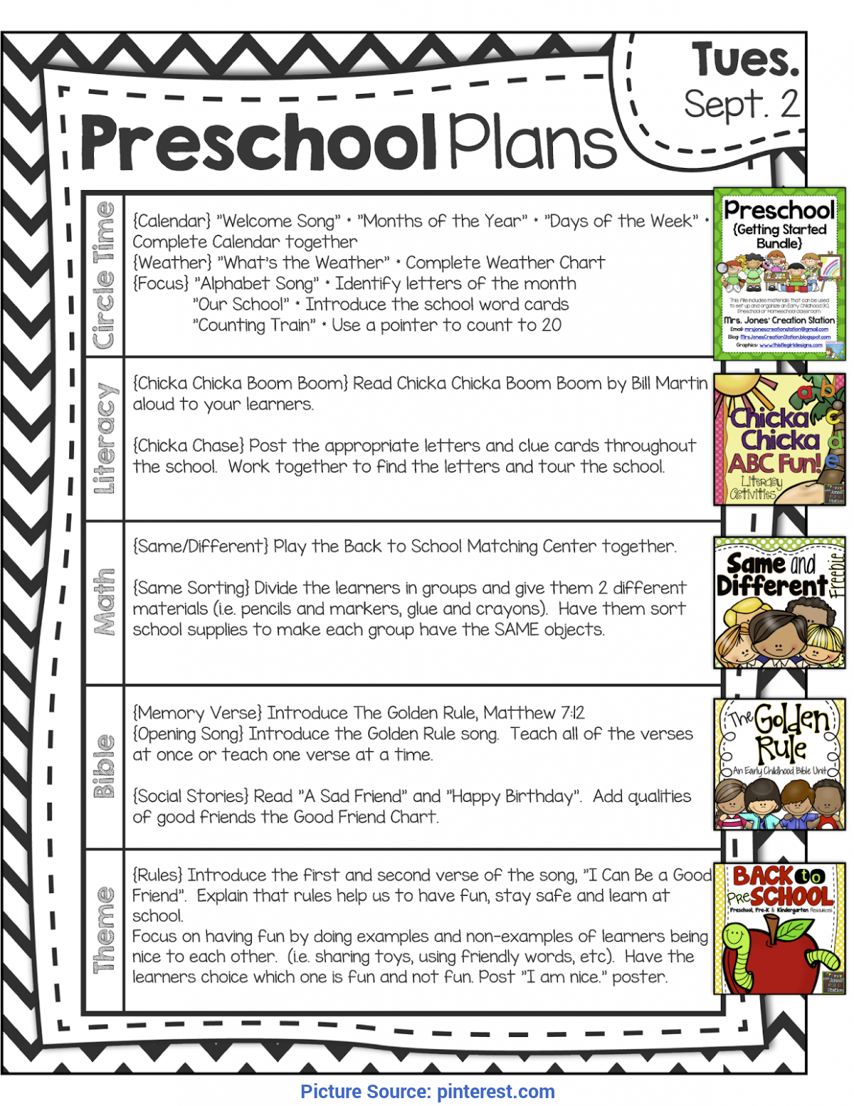 Unusual Lesson Plans For Preschool First Day Of School Peek