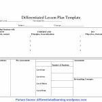 Useful Lesson Plan Template With Differentiated Instruction