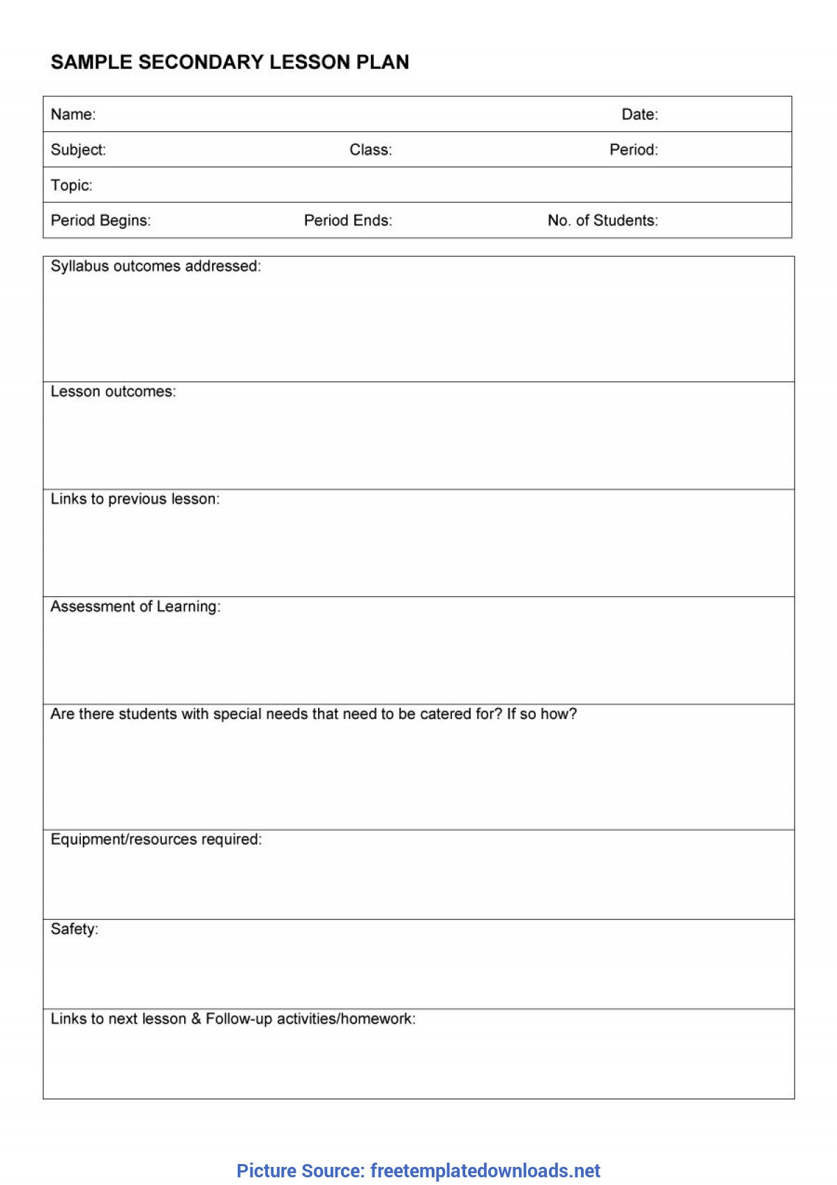 Useful Special Education Lesson Plan Template Pdf 44 Free