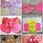 Valentine's Day Heart Shaped Animal Crafts For Kids