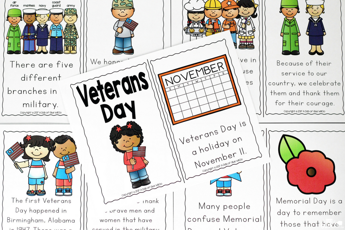 Veterans Day Emergent Reader -