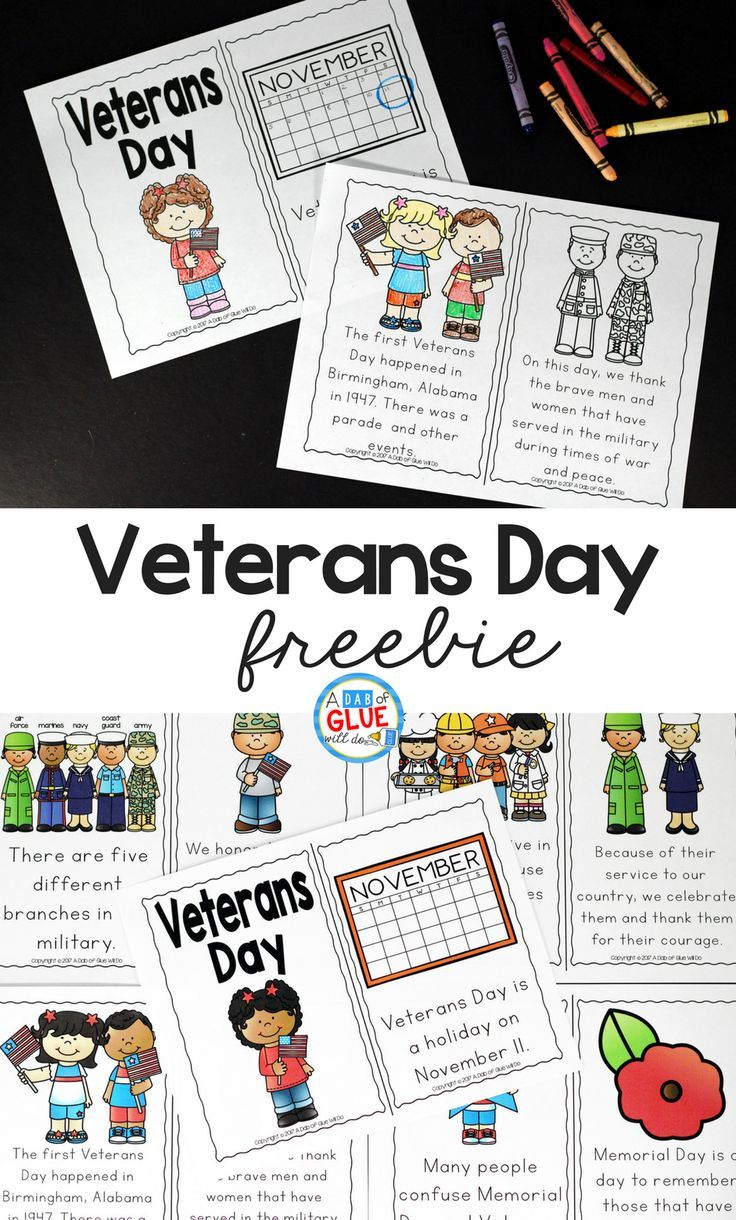 Veterans Day Emergent Reader | Veterans Day Activities