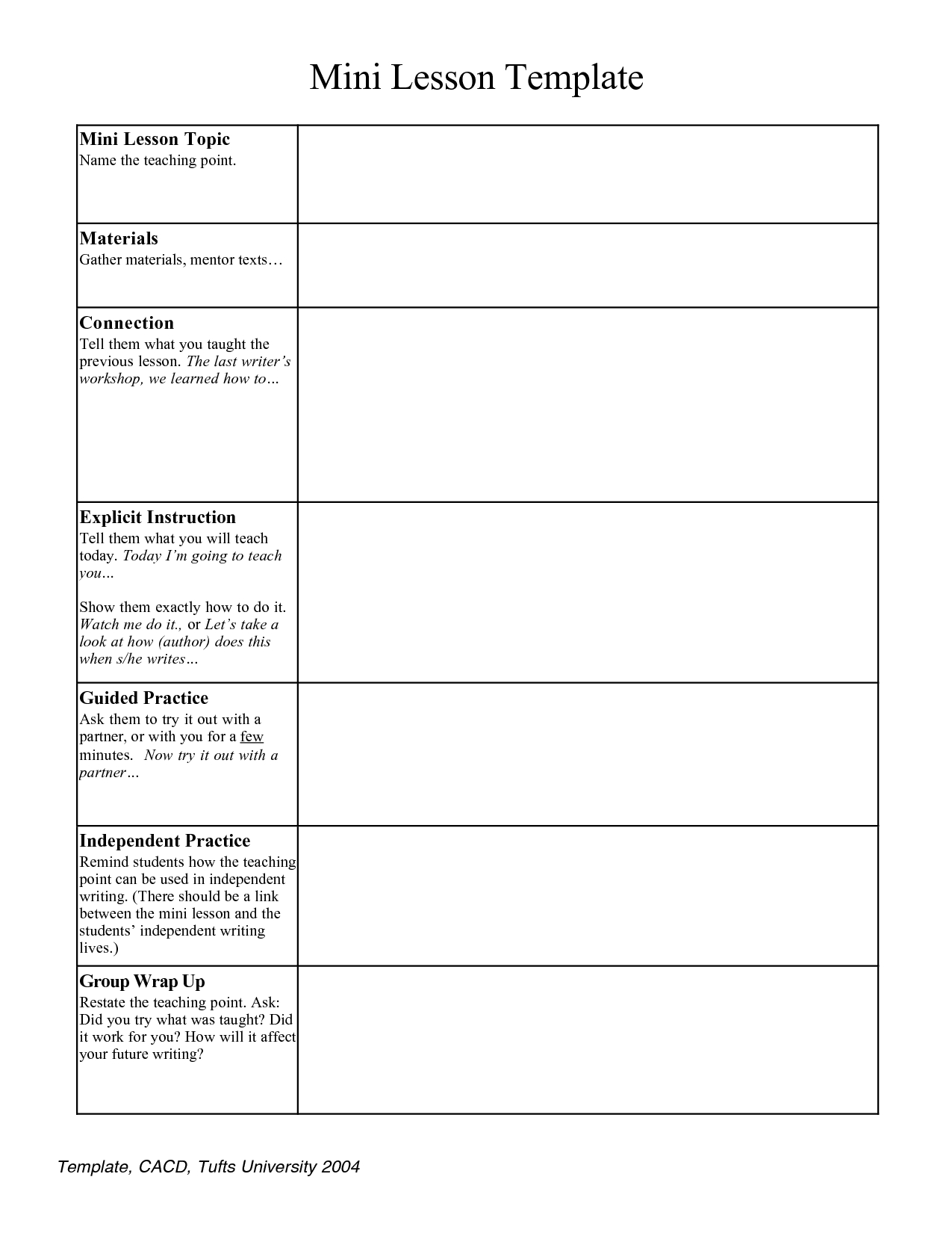 Visual Art Lesson Plan Template | Scope Of Work Template