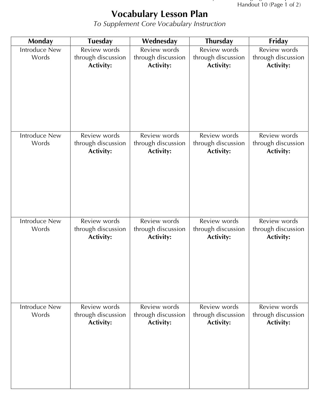 Vocabulary (Third Grade) | Building Rti