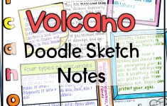 Volcano Natural Disasters Wild Weather Sketch Note Activity