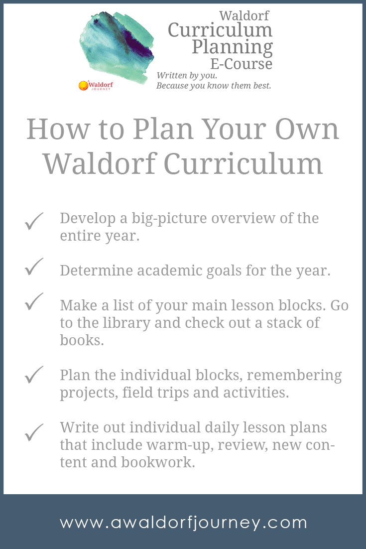 Waldorf Curriculum Planning E-Course (With Images