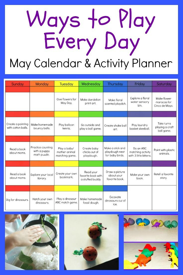 Ways To Play Everyday - May Activity Calendar For