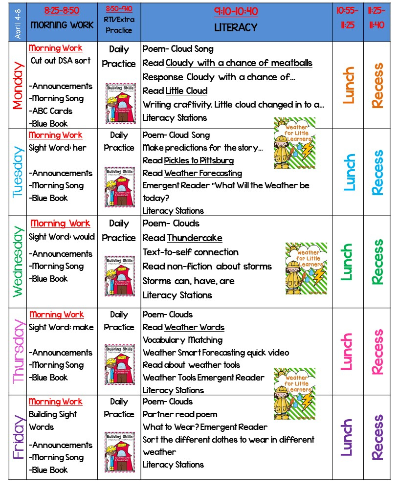 Weather Week Lesson Plans - Kickin&amp;#039; It In Kindergarten