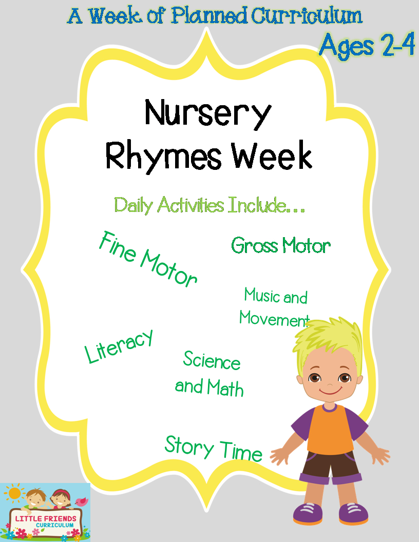 Week Of Nursery Rhyme Preschool Lesson Plans | Rhyming