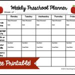 Weekly Preschool Planner