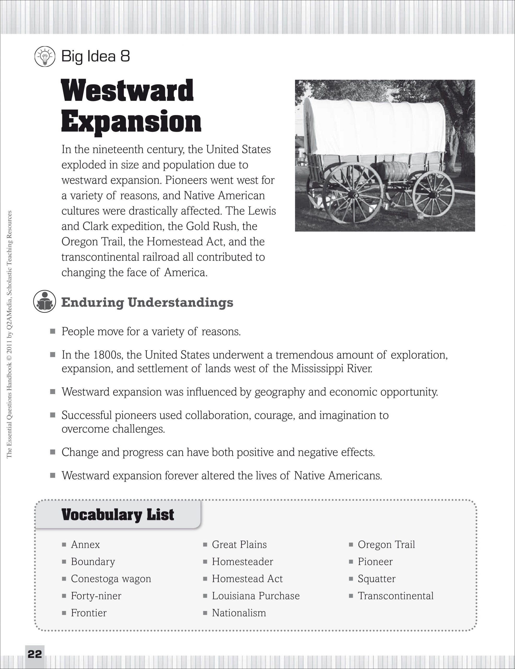 Westward Expansion Essential Questions For Social Studies 1 Scaled 