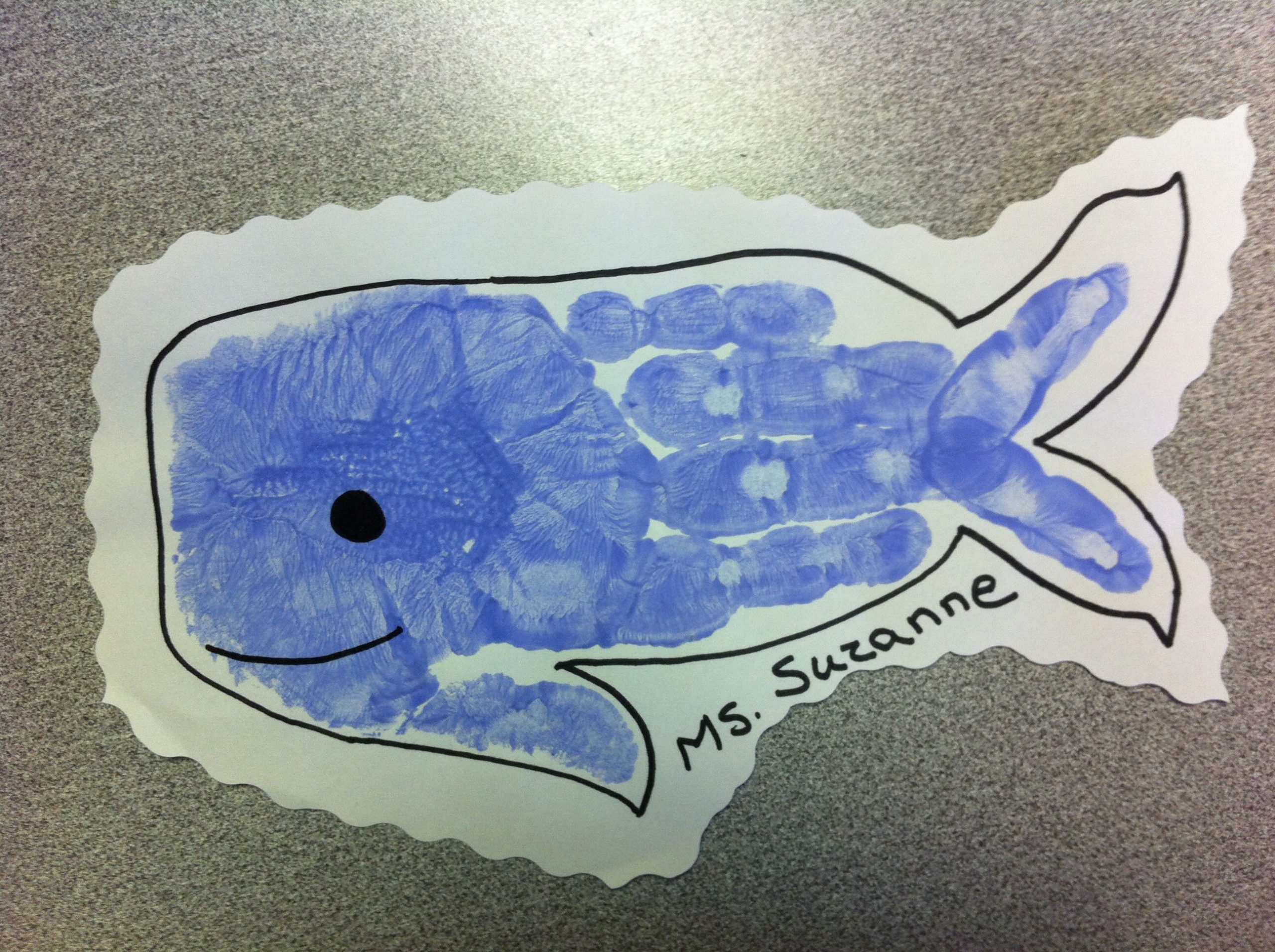 Whale Handprint Craft For Preschoolers | Whale Crafts