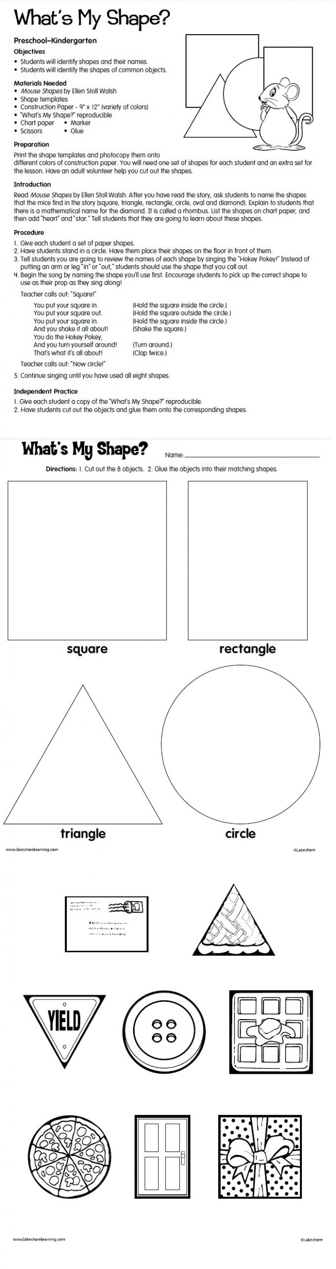 What&amp;#039;s My Shape? Lesson Plan From Lakeshore Learning