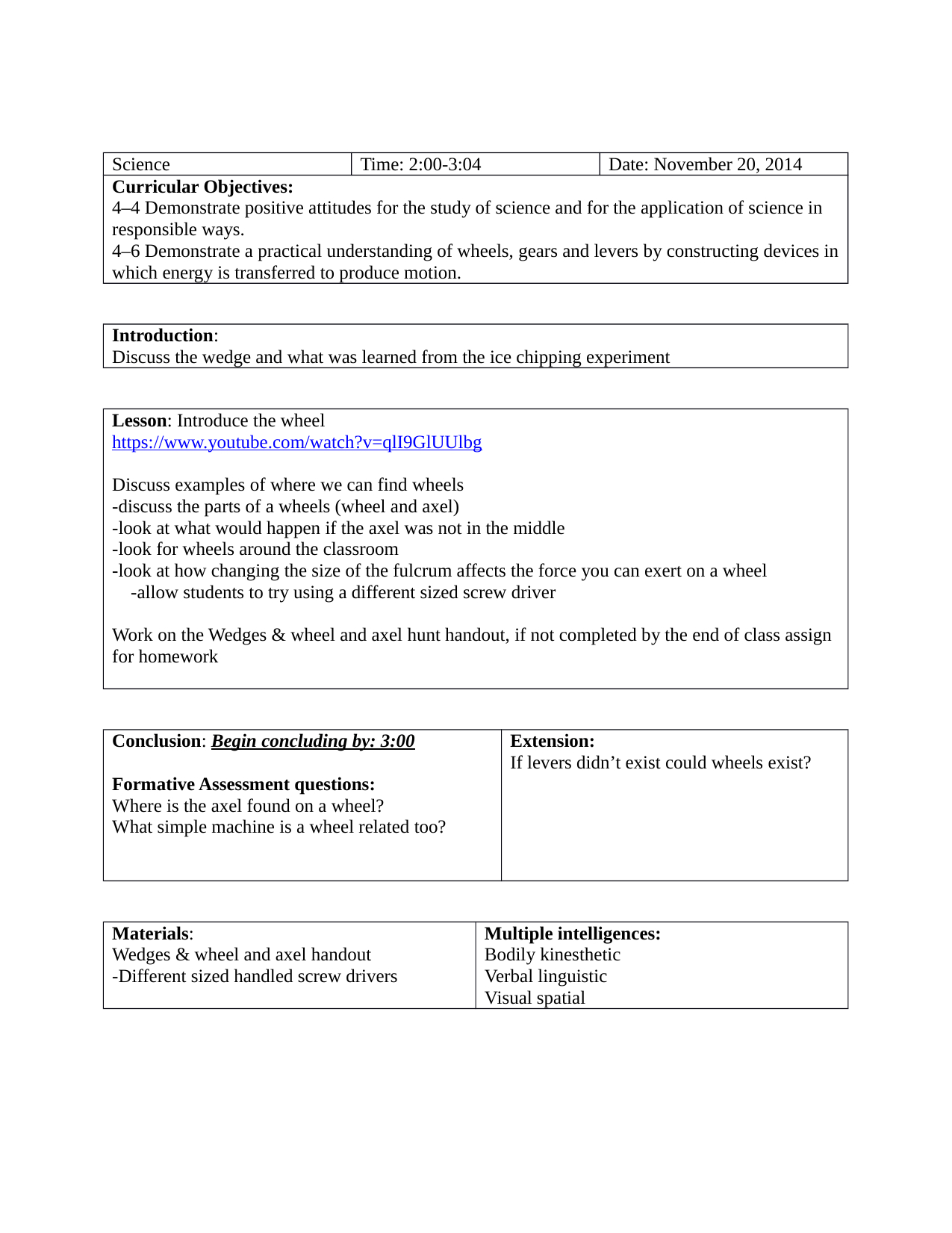 Wheels Lesson Plan Resource Preview | Simple Machines