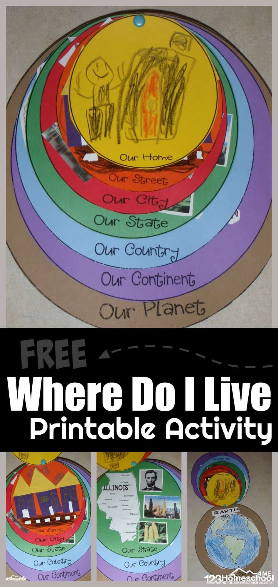 Where Do I Live Printable Activity | Social Studies