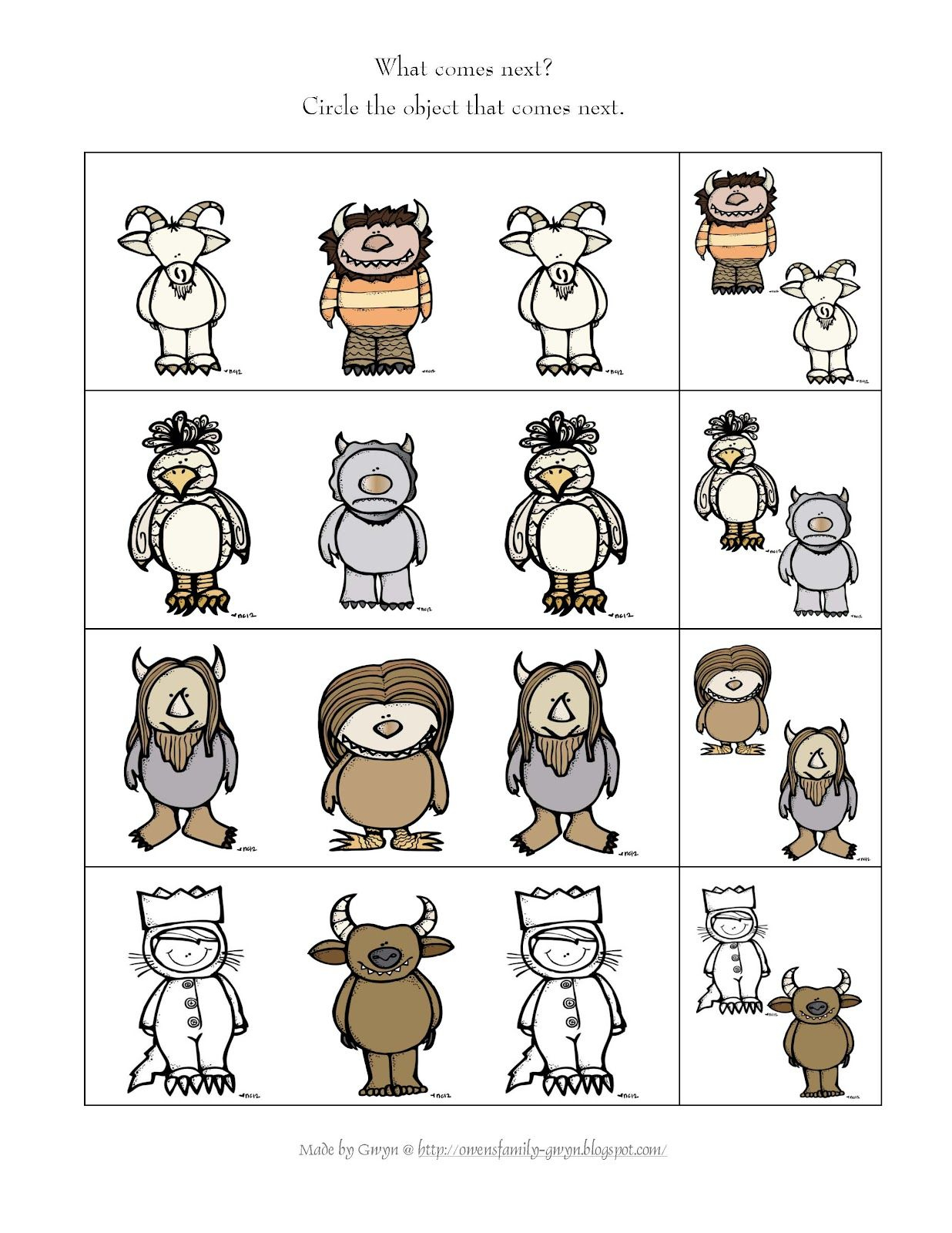 Where The Wild Things Are Printable | Preschool Printables