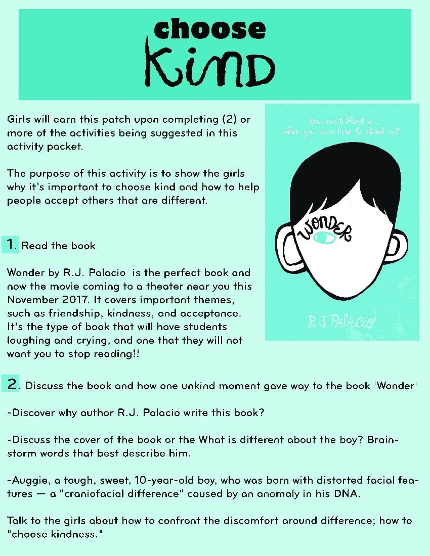 Wonder Movie Activity Sheet.pdf - Onedrive | Kindness