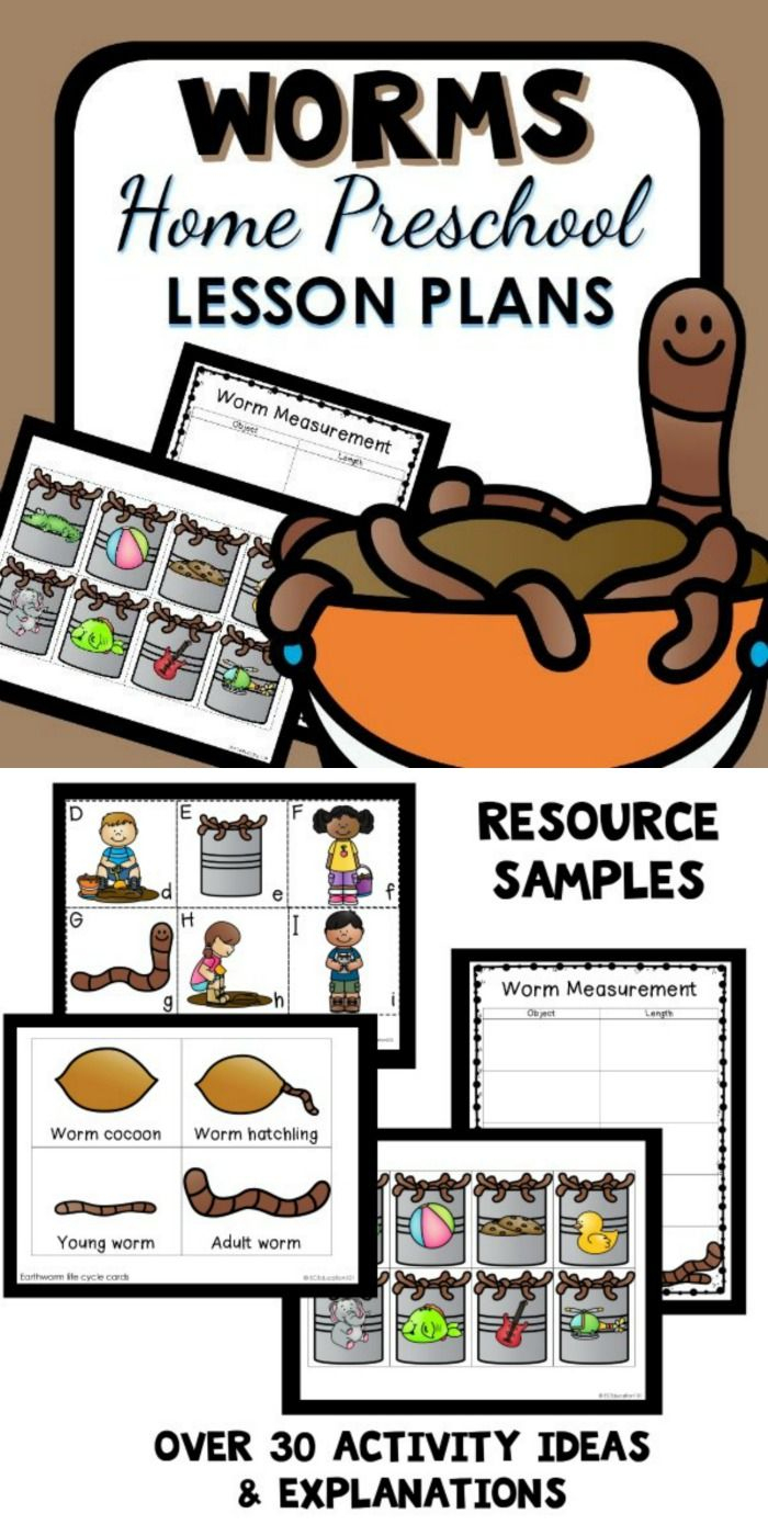 Worm Theme Home Preschool Lesson Plans | Classroom Resources